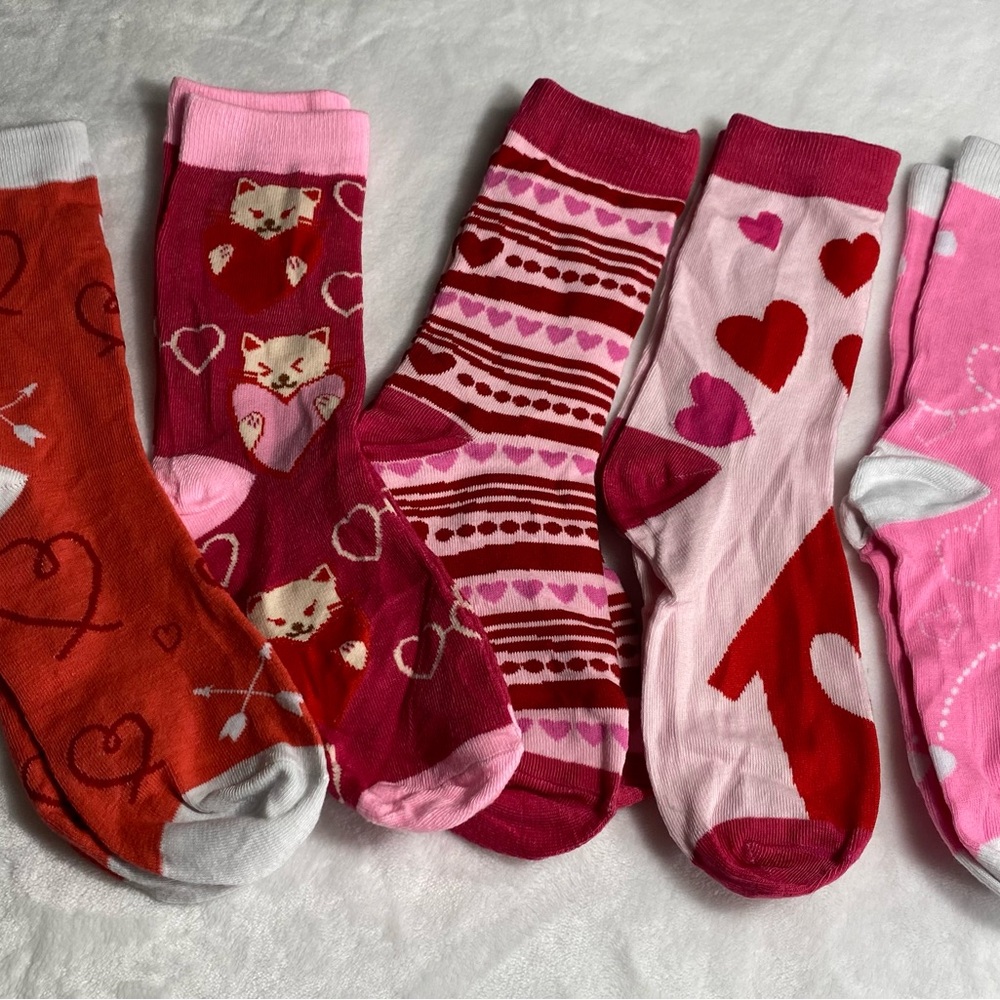 Heart Patterned Women's Socks Set